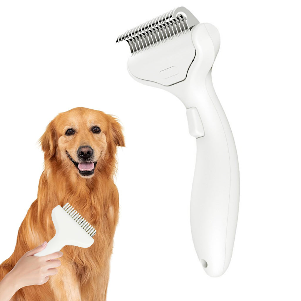 Qpets Pet Grooming Brush Deshedding Hair Brush Self-cleaning Slicker Brush Underfur Rake Untangling Brush for Small Knots and Mats Dog Cat Hair Grooming Brush Qpets Pet Grooming Brush Deshedding Hair Brush Self-cleaning Slicker Brush Underfur Rake Untangling Brush for Small Knots and Mats Dog Cat Hair Grooming Brush